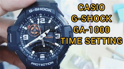 Save your watch with GA-100 Protective Screen. . Gshock time setting manual